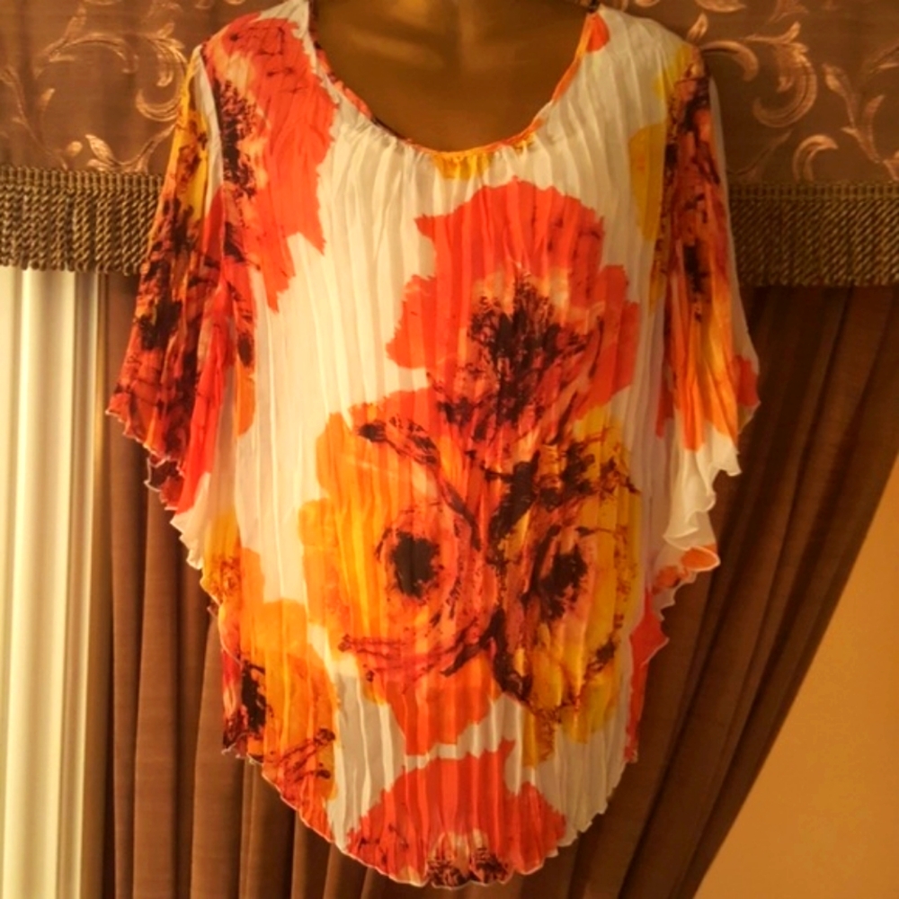 Tropical Floral Blouse and Cami Set XS New